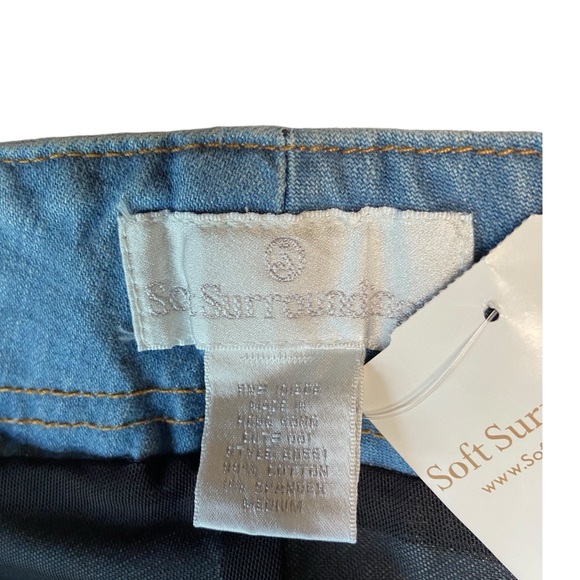 NWT Soft Surroundings Zip Flare Stretch Jeans M New! - Picture 4 of 15